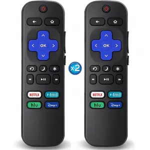2Pcs Replacement Remote Control Compatible for Roku TV, Universal Remote Fit for Hisense/Onn/TCL/Sharp/Element/Philips/Hitachi/JVC/RCA/Insignia/Sanyo/LG RokuSeries Smart TVs (Not for RokuStick & Box)