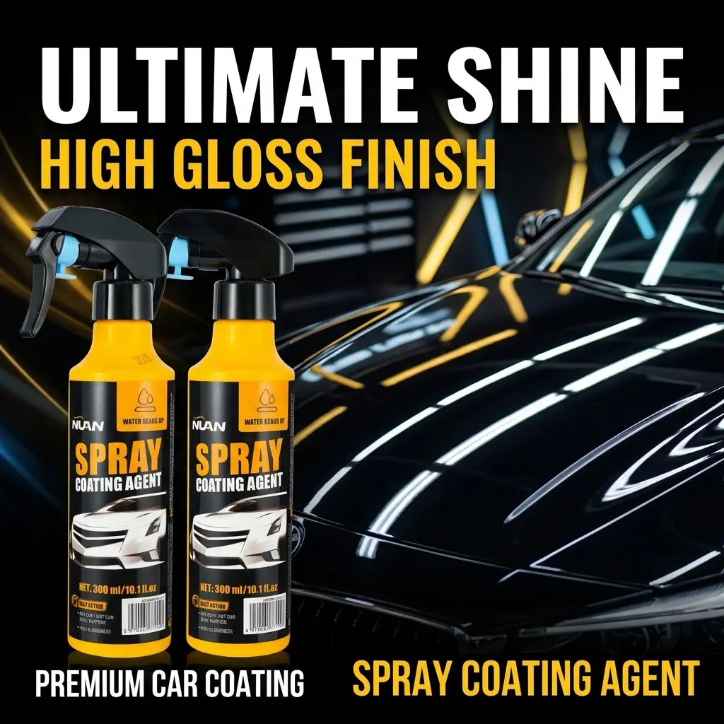 Automotive Coating Spray 300ml-Quick Curing Coating, Car Paint Restorer, Quick Polish, Anti-Stain, Anti-Fading, Acid Rain Resistant, At-Home Use, Glossy Paint Protection - MY0522, Protective Coating, Car Detailing Products