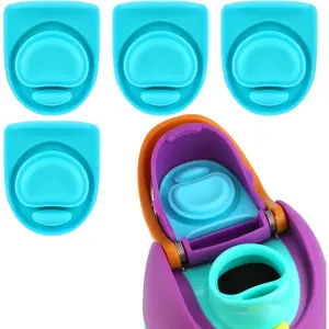 4count Replacement Stopper Compatible with Owala FreeSip 24oz 32oz, Water Bottle Top Lid Gasket for Owala 19/24/32/40oz Seal Bottle Cap Mouth Stopper Part Silicone Plug Accessories BPA-Free (Cyan)