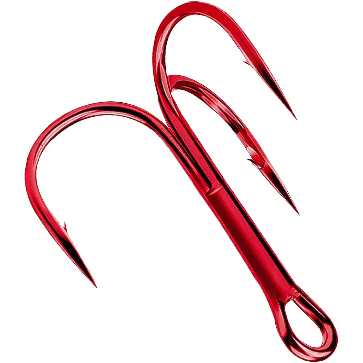 Fishing Treble Hooks Triple Fishing Hooks High Carbon Steel Barbed  Round Bend Treble Hooks  for Hard Lures