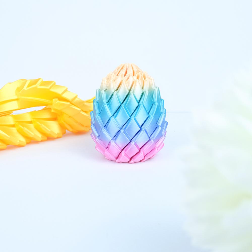 Twisty Fidget Egg Dragon Eggs Slime Stress Ball Toys, 3D Printed Desk Toy Fidget Spinner Gadget, Fun Easter Egg Basket Stuffers, Cool Birthday Gifts & Party Favors for Kids Girls Boys, Anxiety Relief Sensory Toy for Home School Office