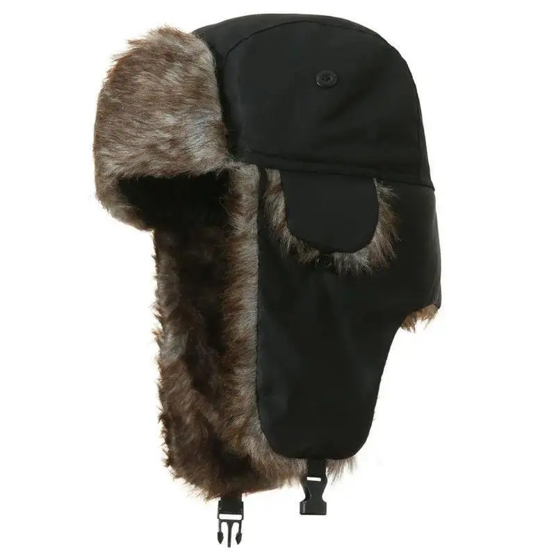 2026 NEW Unisex Faux Fur Aviator Hat – Reflective, Windproof Winter Cap for Cold Weather & Snow – Cozy Trapper Hat for Outdoor Winter Fun & Snow Sports, Winter Thermal Cap