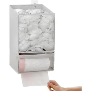 Bag Saver - Extra Large 2 in 1 Plastic Bag Holder, Durable Grocery Bag Storage, Hanging Trash Bag Dispenser Roll Organizer for Home Kitchen, Multi-Purpose for Daily, Wall MountH1HomeFixMart