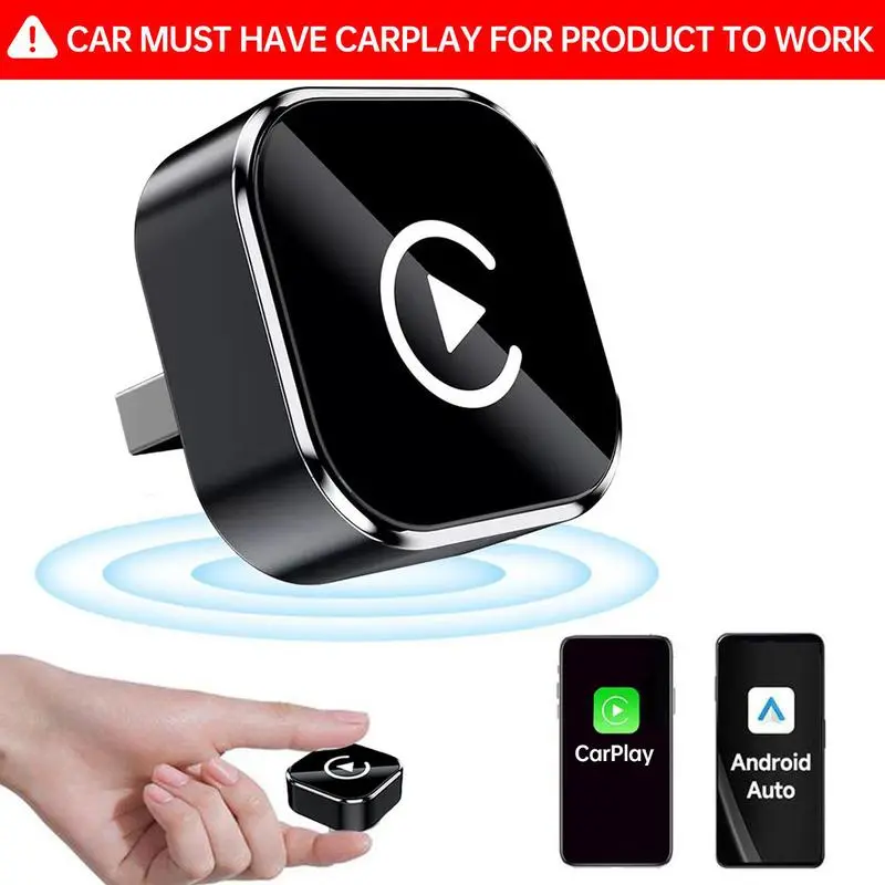 【SummerFinds】FUALLWIN 2026 New Wireless CarPlay Adapter - iPhone & Android Compatible with Quick connection, Hands-Free Calling Car Gadgets