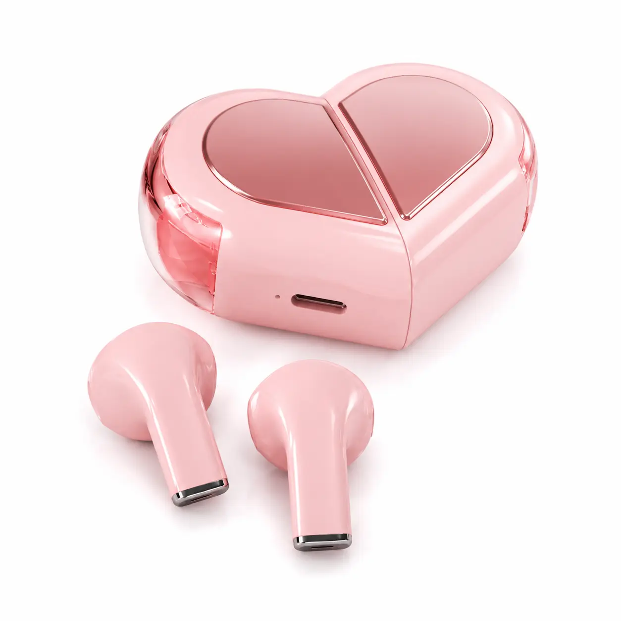 New Mini Heart-Shaped Stereo Wireless Earbuds, Rotatable Deformation Design, Low Latency Bluetooth Earphones