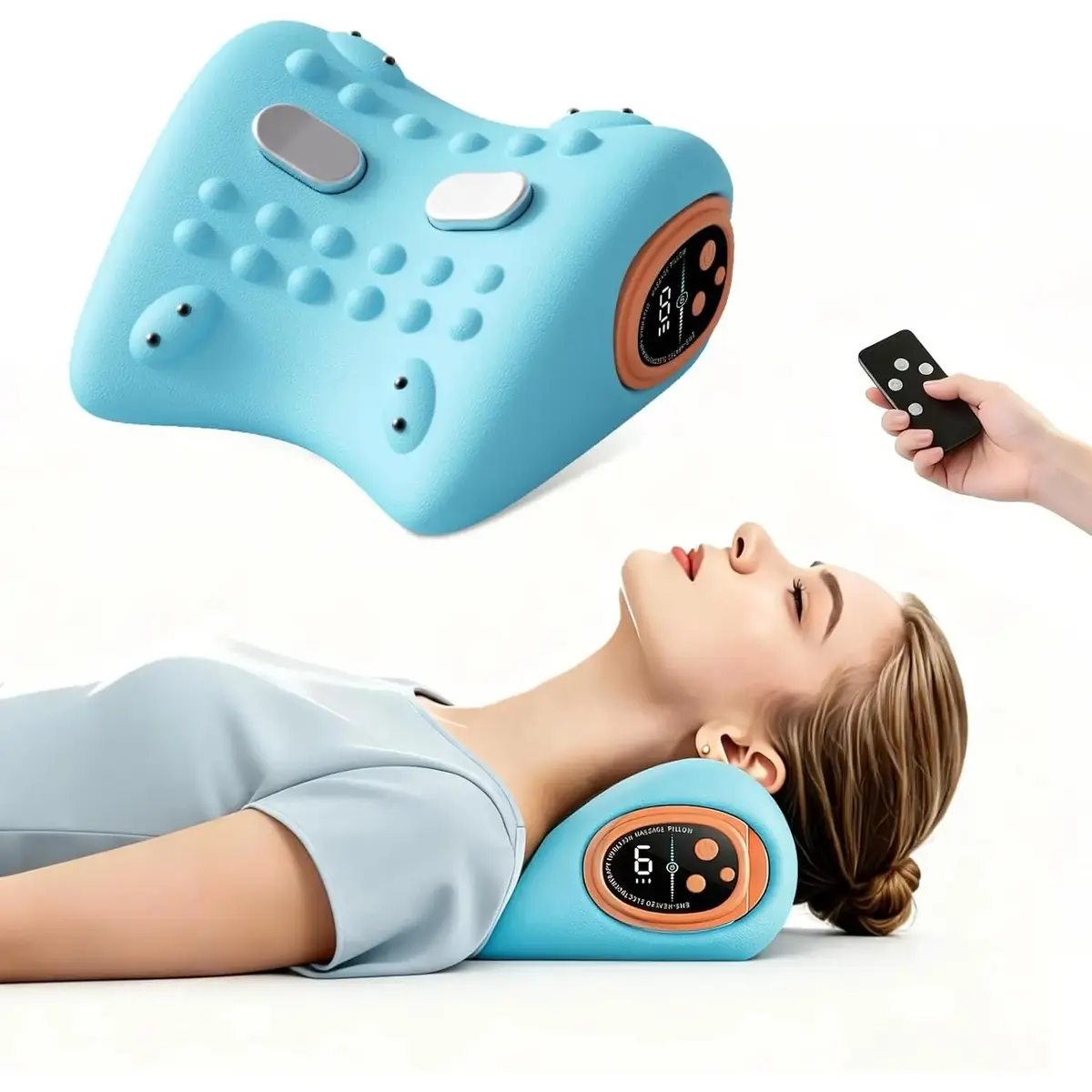2026 New Upgrade Cordless Neck Massager - 3-in-1 Heat, Pulse, Vibration Modes - Ergonomic Electric Device for Pain Relief & Relaxation at Home, Office, Gift (Beauty & Personal Care Massage Appliance)