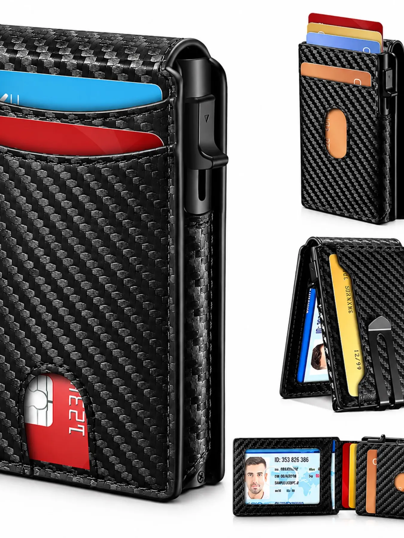 Men's Card Wallet Rfid Anti-Theft, Multi-Functional Card Holder, Secure Credit Card Organizer, Stylish Business Accessory