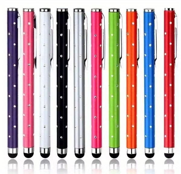 2/5/7/9pcs Shimmering Rhinestone Touch Screen Pens - Universal for Apple, Samsung, Android - Precise Painting & Writing - 2/5pcs Set - Durable & Stylish Gift Choice