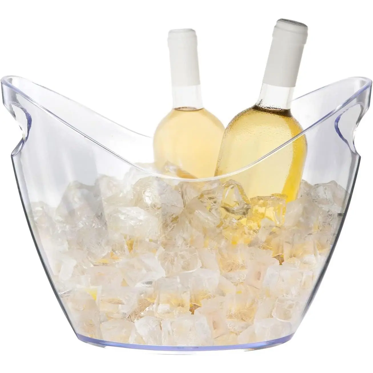 Ice Bucket Wine Bucket,Clear Acrylic 4 Liter Plastic Tub for Drinks and Parties, Food Grade, Perfect for Wine, Champagne or Beer Bottles