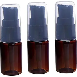 6PCS 10ML 0.34oz BPA Free Brown Empty Portable Pump Press Bottles Jars Pot Container For Makeup Foundations Cosmetic Skin Care Lotion Cream Liquid Essential Oils Serums