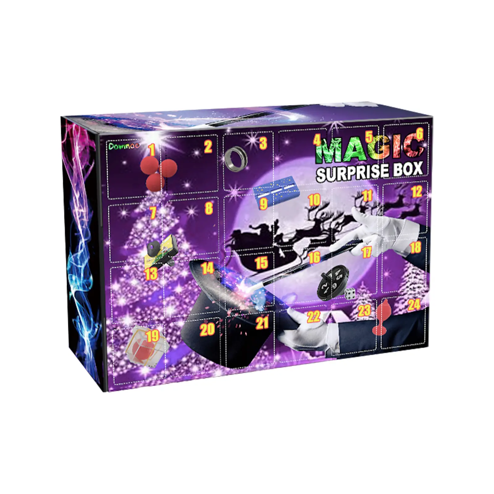 Dowmoo Magic Stress Relief Blind Box Christmas Gift Magic Trick Surprise Toy for Kids Fun Unboxing Experience