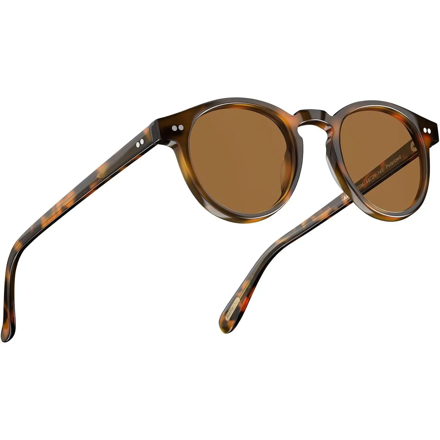 Small  Womens Mens Sunglasses Polarized – Round Acetate Frame UV400 Protection for Driving  Summer Outings
