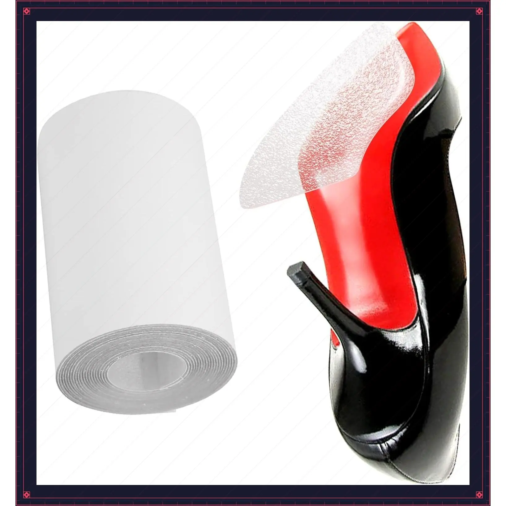 Red Bottom Sole Protector with Clear Anti Slip Shoe Sole Protector for High Heels and Dress Shoes, Durable Protection that Helps Prevent Damage and Extend Shoe Life, 16 Sheets for 8 PairsGift