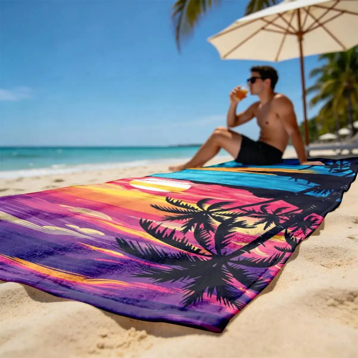 Extra Large Luxury Oversized Beach Towel | Lightweight Quick Drying Microfiber With Strong Wrapping Properties, Perfect For Pool, Yoga | Modern, Polyester, Machine Washable, Lightweight Soft Towel