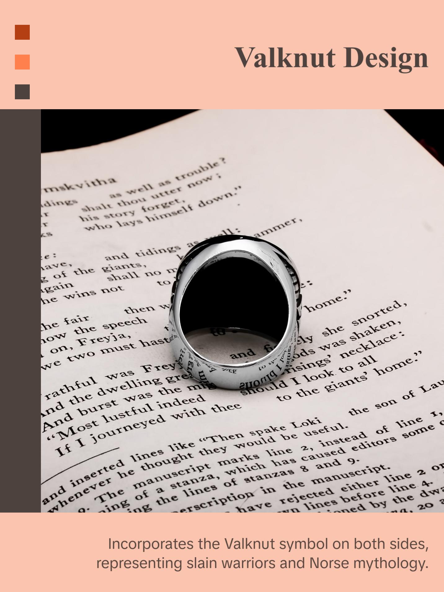 Viking Vegvisir Rune Ring 316L Stainless Steel