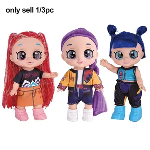 Kpop Idol Girl Group Doll Set, Rumi Mira Zoey Anime Action Figure, 5D Glitter Eyes, Music Jointed, Fan Collection, Kids Gift, 7/10/13 Inch