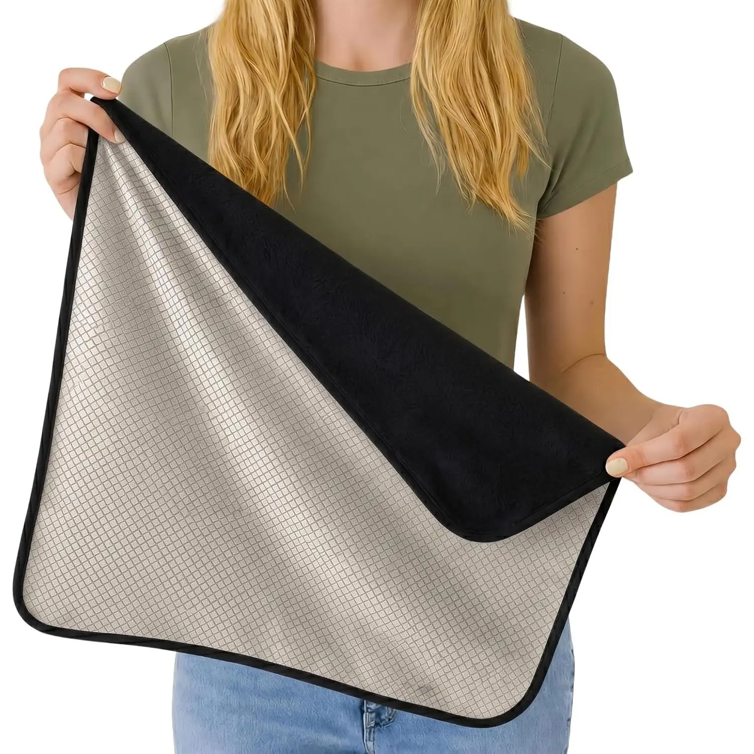 EMF Protection for Cell Phone - EMF Blanket Blocker with Faraday Fabric for  Protection While Using Your Laptop and Phone (18x18 Black)