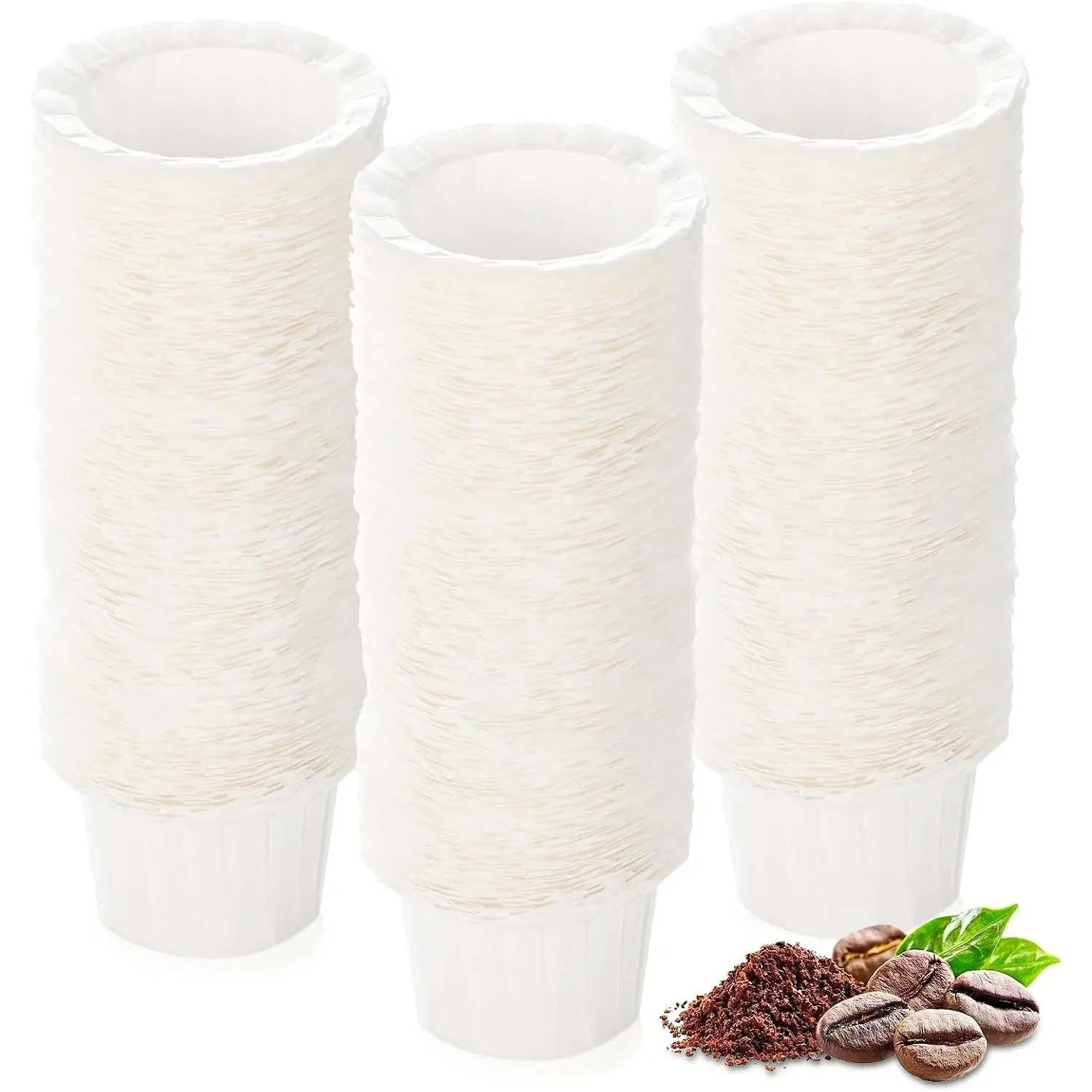 Disposable Paper Coffee Filters, Keurig K Cup Paper Filters for Keurig Single Brewer Reusable Cups, K-cup Coffee Pods, Fits All Brands Reusable K Cups (300)