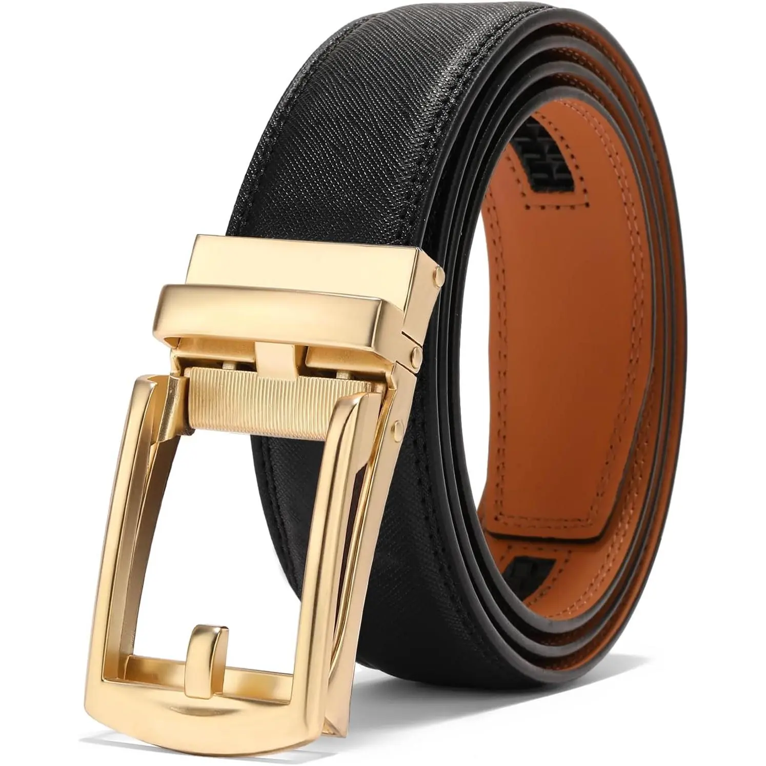 Ratchet Belt for Men  1 3/8" - -Adjust Buckle Trim to Fit Dress Belt Casual to Formal  Boxed