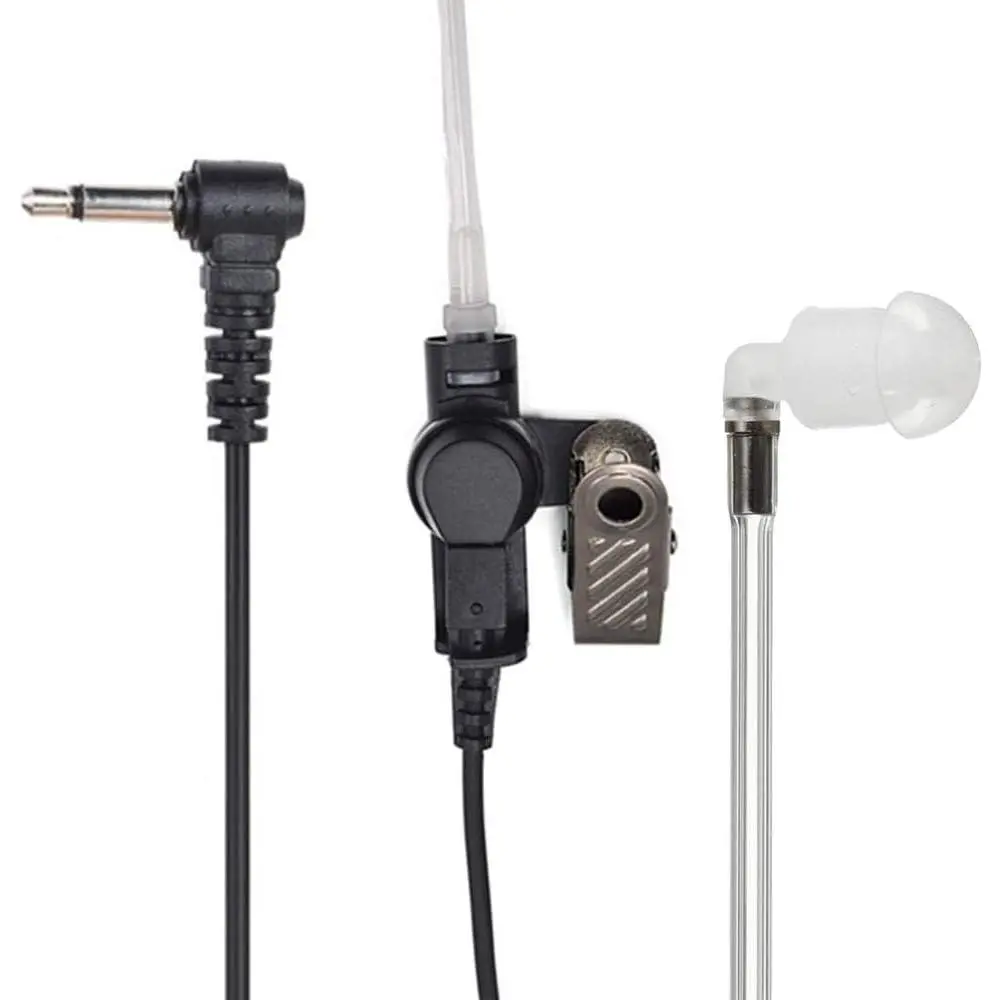 Earpiece 3.5mm Listen Only Acoustic Tube Earbud Audio Kit Headset for Remote Speaker Mic  Kenwood 2 Way Radio FBI   Walkie Talkie 1 Pin Headphone