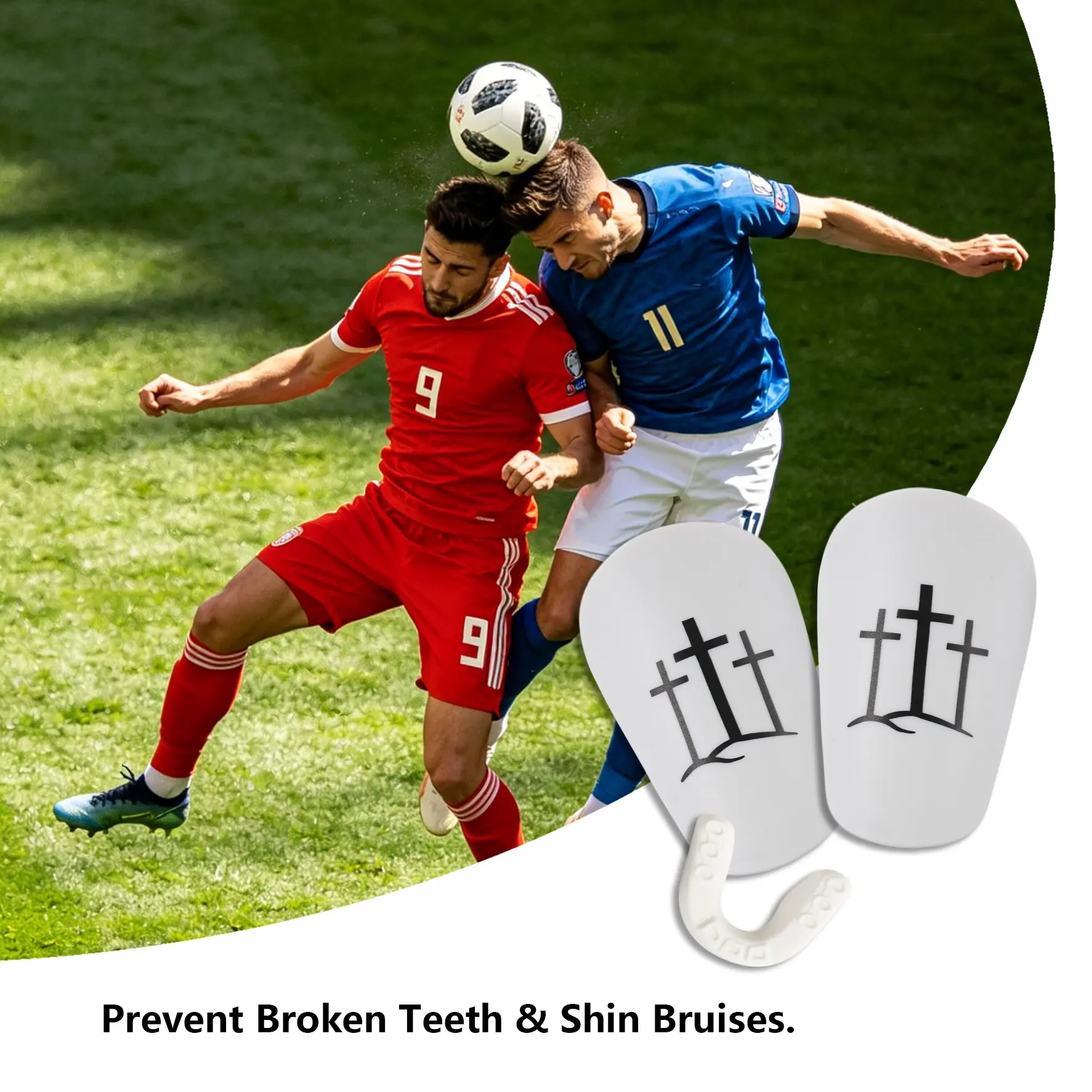 Thickened Leg Guards Set, Shin Guards, Anti-Collision Sports Mouthguard, Protective Gear for Soccer, Football Equipment, Rugby, Hockey, Professional Athletic Equipment