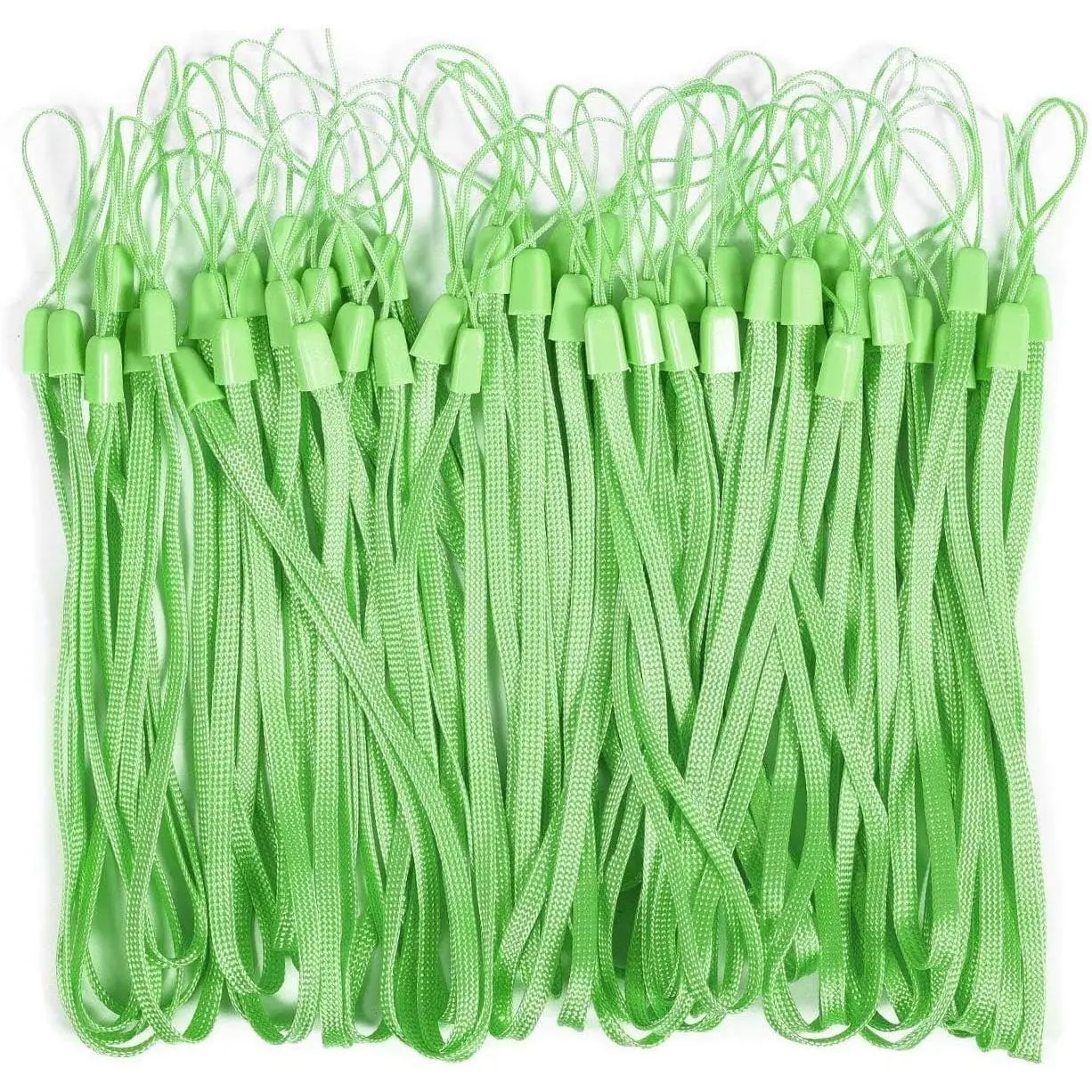 7 Inch Nylon Hand Wrist Strap Lanyard for USB Flash Drives, , Keychains,Pen Drives ID Name Tag Badge Holders Camera Cell Phone iPod PSP and Other  Device, Green (50PCS)