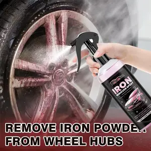 Wheel HUB Cleaning Spray, Multi-Use Wheel Rim Iron Powder Remover, Easy-To-Use Trigger Nozzle, Suitable for All Vehicle Types, Restores Shine and Protects
