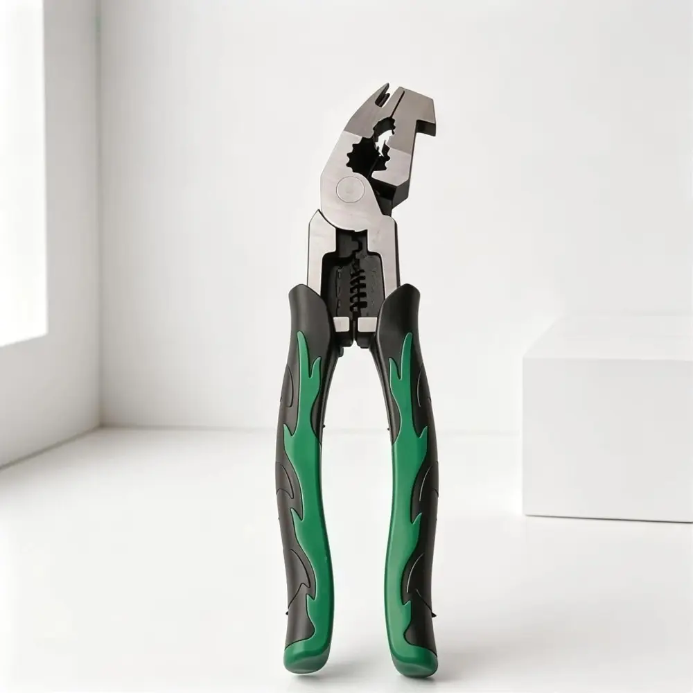 Heavy-Duty Vanadium Steel Pliers, Multi-Functional Wire Tool with Cutter, Shear, Stripping, Pressing & Screwing, Corrosion-Resistant Non-Slip Grip for Industrial & Household Use