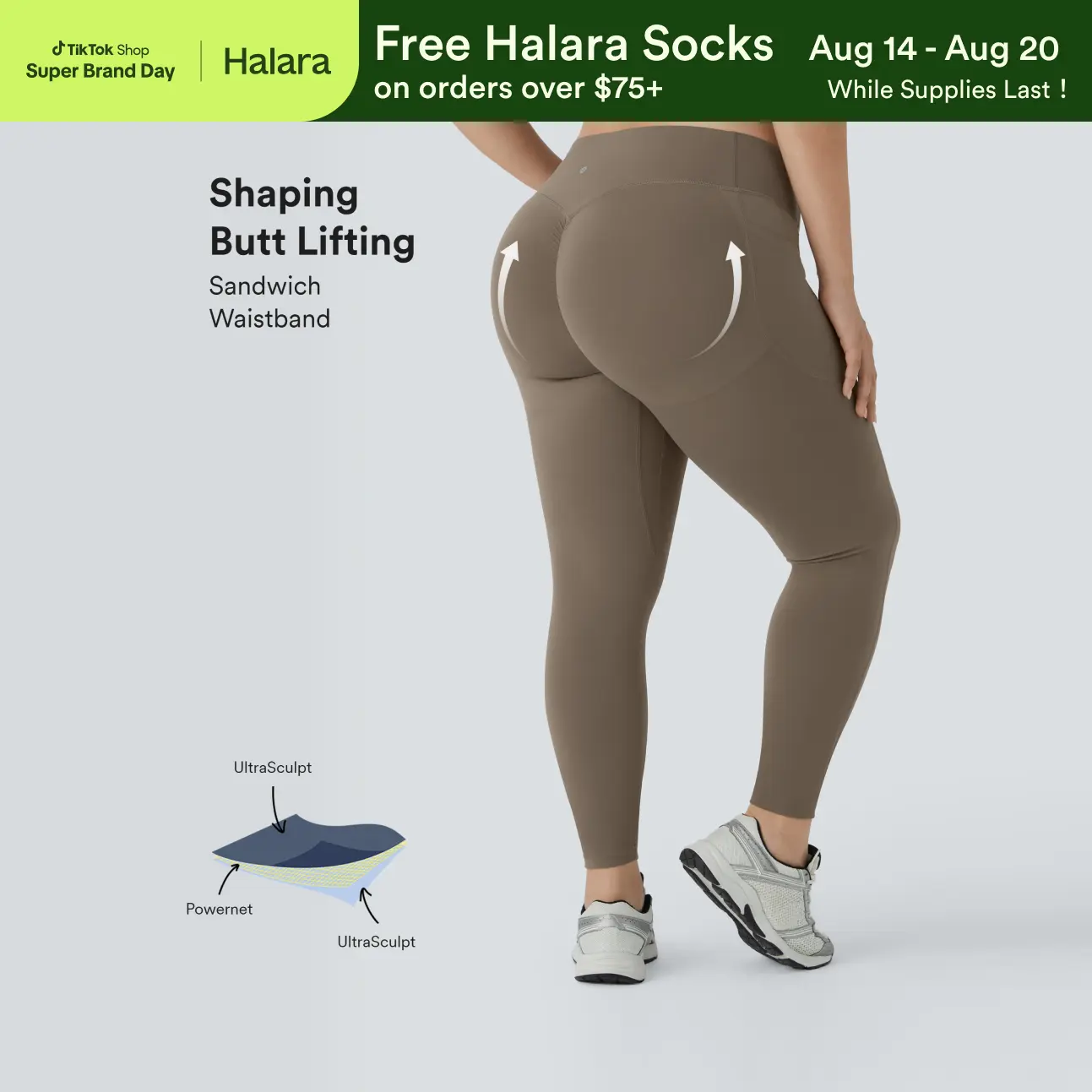 Halara UltraSculpt High Waisted Scrunch Butt Lifting Tummy Control Pocket Shaping Training Plus Size Leggings