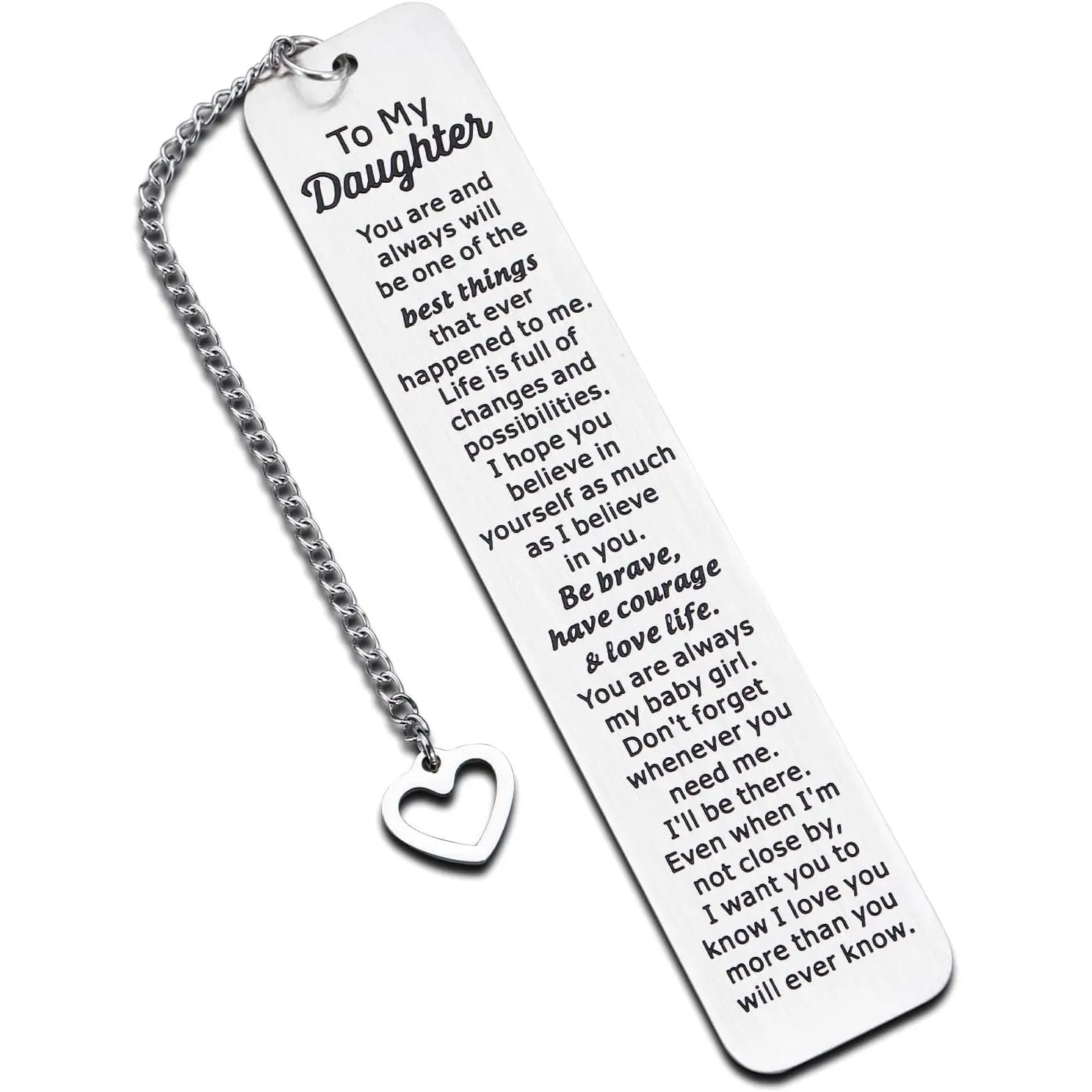 Inspirational Bookmark Gift for Girls – Cute Daughter Birthday & Graduation Bookmark, Teen Girls Back to School Gift, Motivational Reading Bookmark for Students