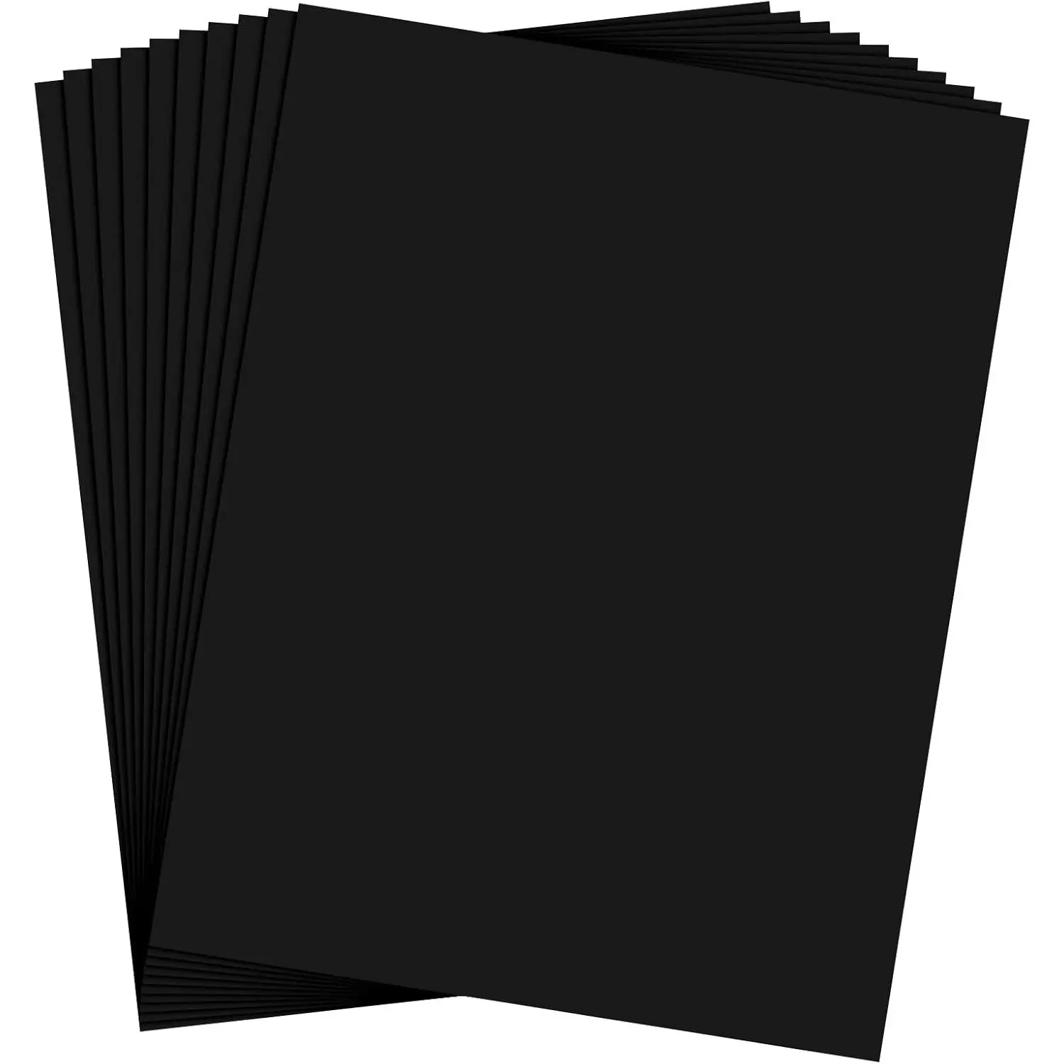 Black 110lb 300GSM Heavyweight Cardstock, 24-Pack Construction Paper for Card Making, Office Printing, Paper Crafting