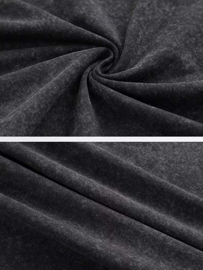 Washing process T-shirts, for both men and women, retro pattern round-neck short-sleeved T-shirts, summer casual short-sleeved shirts, essential daily tops, cotton T-shirts suitable for both men and women