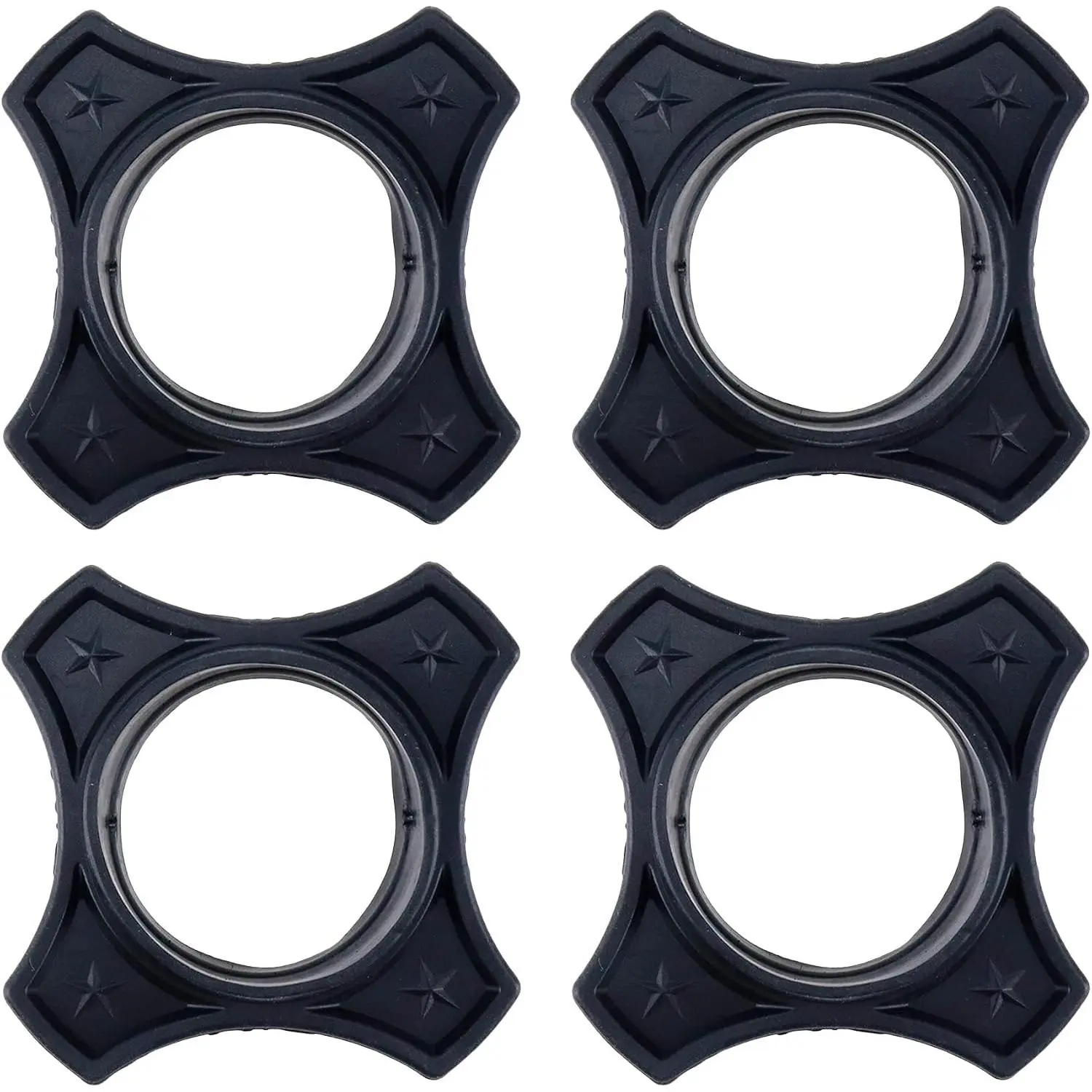 4 count Microphone Anti-roll Anti-Drop Anti-Skid Ring, Black | Microphone Rolling Protection Ring Microphone Accessories