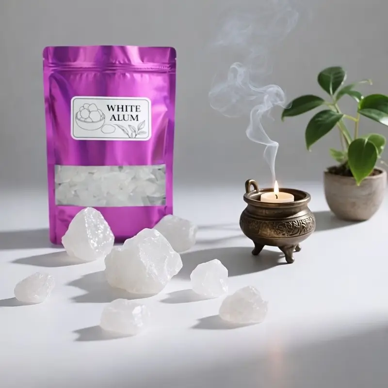 High Purity Alum Crystals, Purify Negative Energy, Ideal for Meditation, Incense Rituals, Home Cleaning, Packaging, Perfect Gift