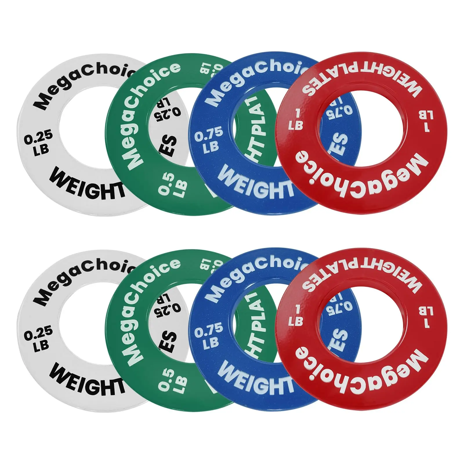 GARVEEFractional Weight Plates Set of 8 (0.25LB/0.5LB/0.75LB/1LB) - Micro Barbell Plates for Strength Training & Progressive Overload - Compatible with 2" Bars