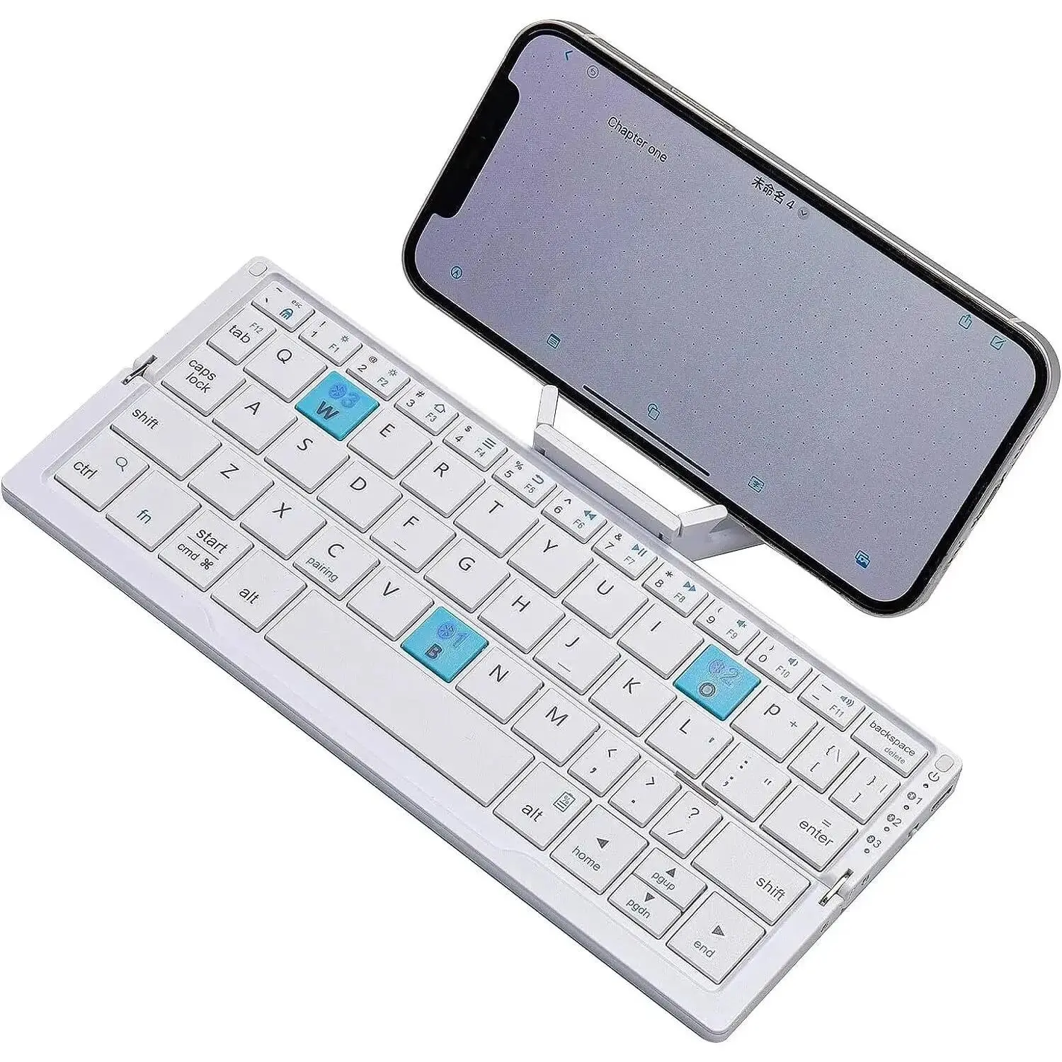 Foldable Bluetooth Keyboard with Magnetic Stand Aluminum Alloy Mini Folding Keyboard Rechargeable Keyboard for Tablet,iPad