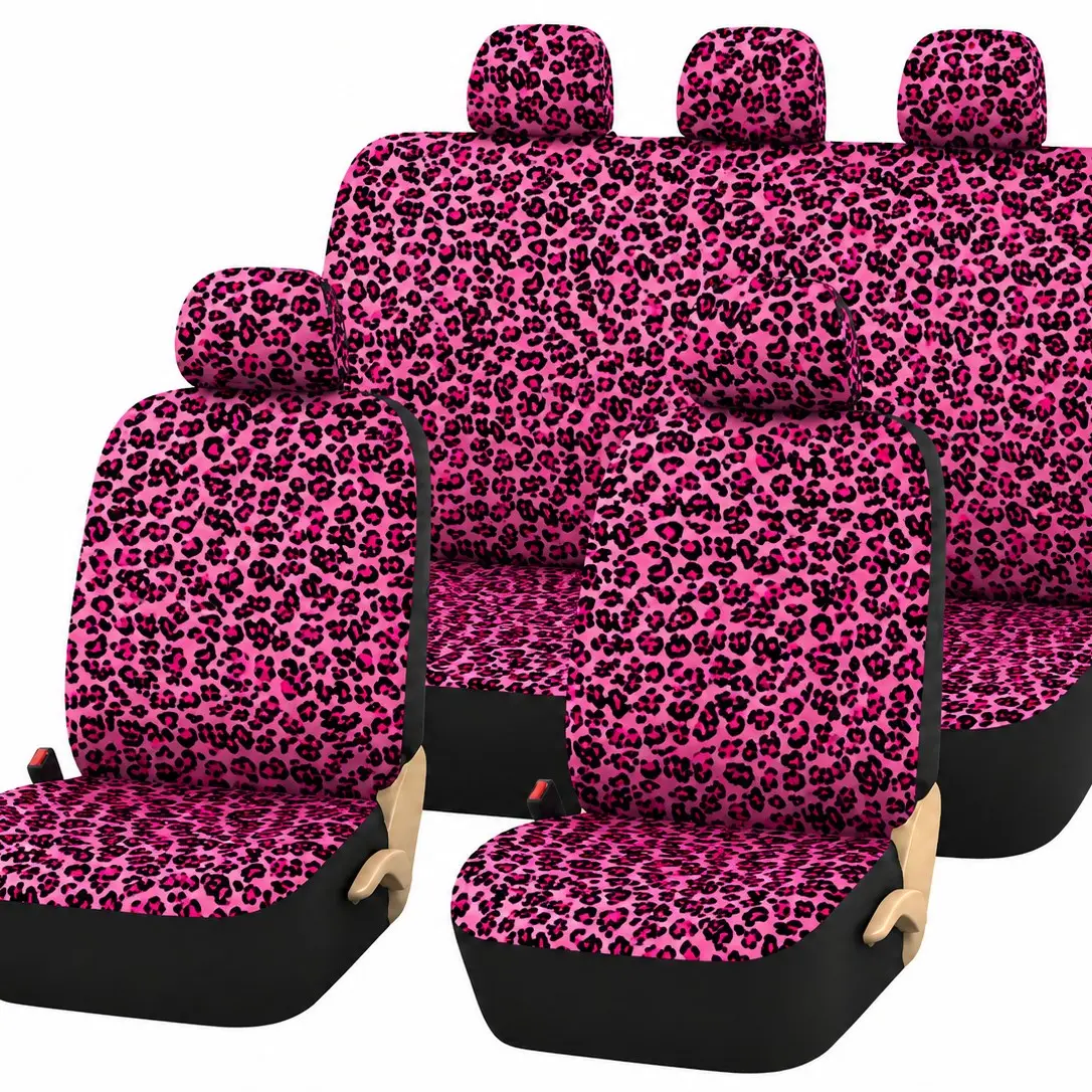 5-Seat Car Seat Cover, Digital Print Leopard Pattern, Thickened, All-Season, Fashionable, Durable, Easy to Clean, Perfect Fit, Seat Cover for Car, Car Seats Cover, Automotive Seat Covers