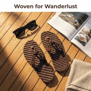 BDHJYDB Wholesale Summer Outdoor Flip Flops for Men, Featuring a Personalized Woven Design from Vietnam, New Thong Sandals for 2026