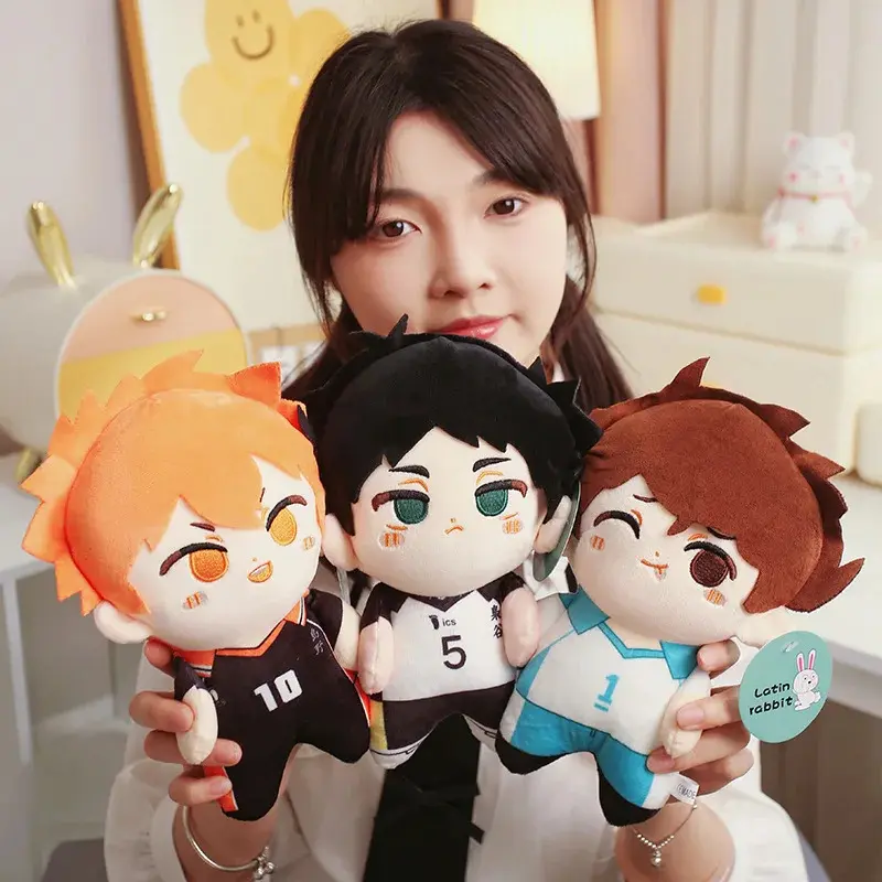 26cm Cute Haikyuu Polyester-Soft Polyester Stuffed Toy, Oikawa Tooru Kuroo Tetsurou Kei Tsukishima Tobio Kageyama Plush Doll, PP Cotton Filled Dropshipping Gift for Anime Fans