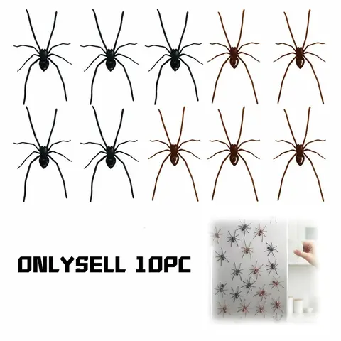 10PCS 3D Spider Refrigerator Magnet, Realistic Spider Magnet, Decorative Fridge Magnets - Decorative Removable Magnetic Stickers, Suitable for Refrigerators, Indoor and Outdoor Decoration, Halloween Decoration