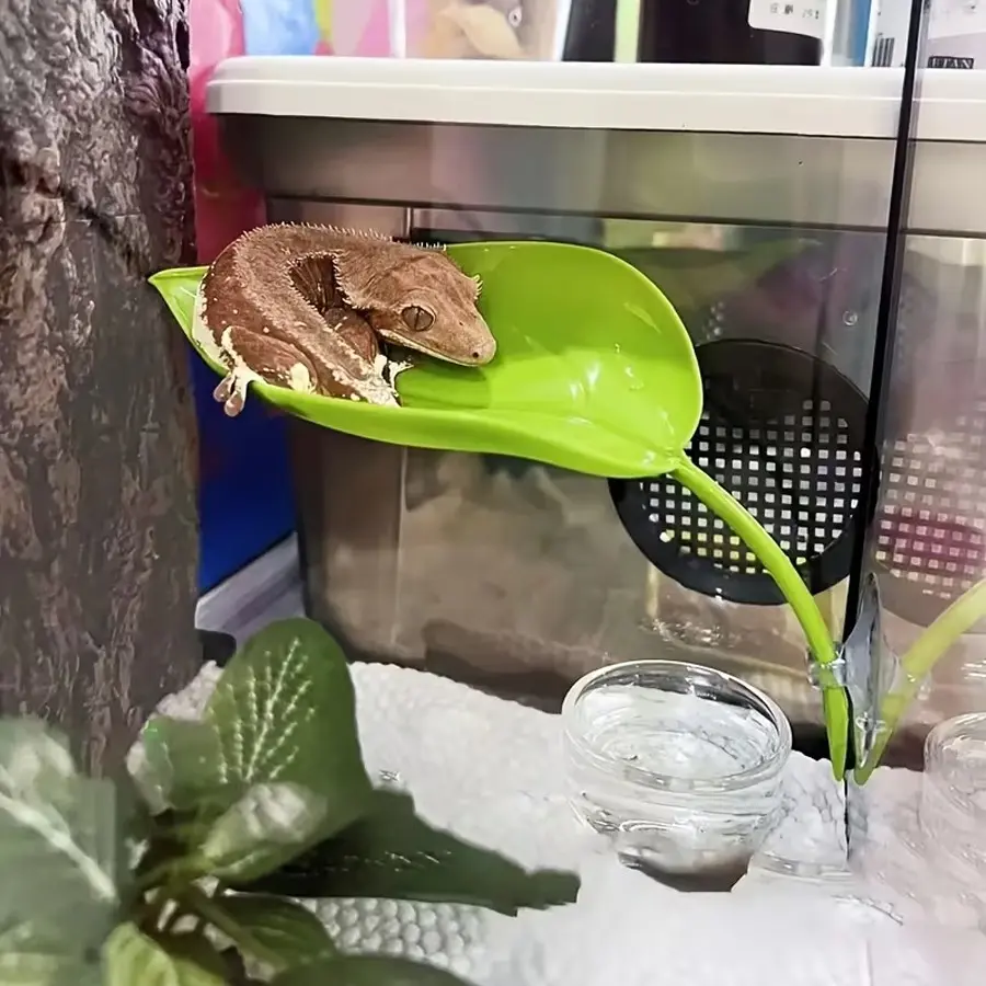 Reptile Leaf Rack, Plastic Suction Cup, Flexible Habitat Decor, Ideal for Climbing Pets, Tortoises, Frogs, Pet Accessories, Decoration, Home