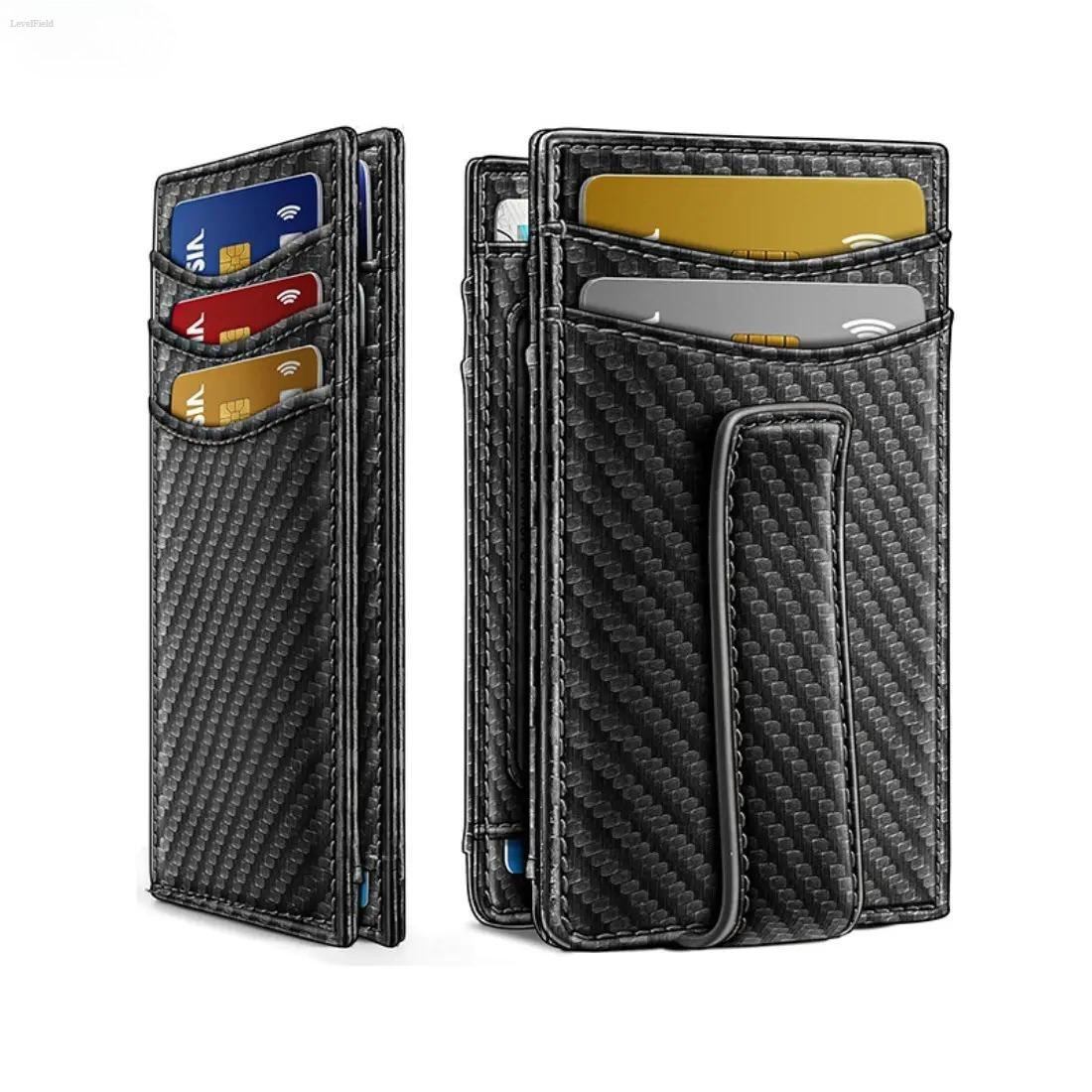 Men’s Magnetic Slim Wallet with Money Clip – RFID Blocking Minimalist Front Pocket Wallet, Compact Secure Large Capacity EDC Wallet for Everyday Carry Travel Business