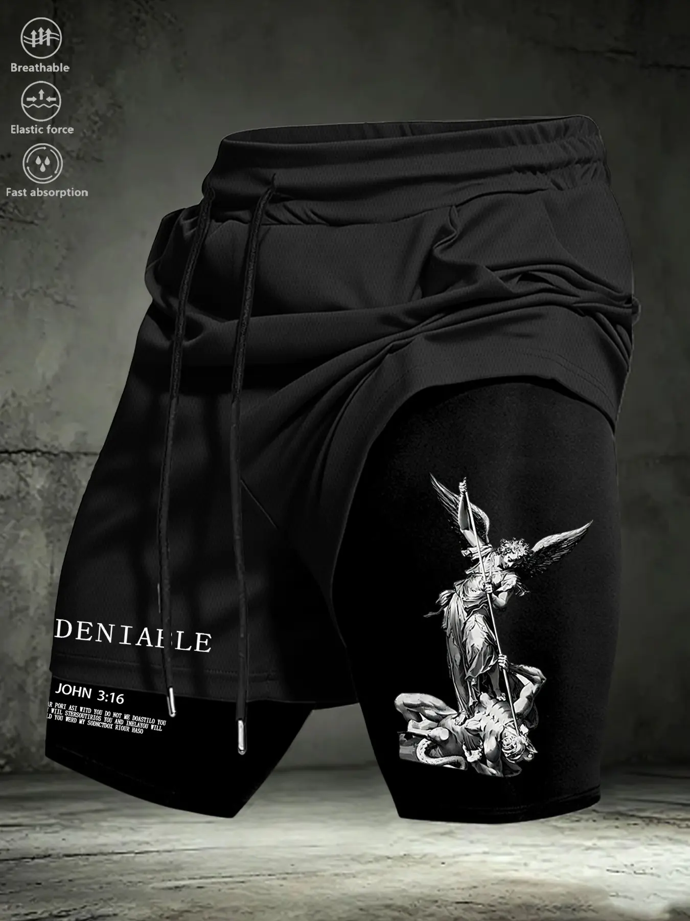 Men's Summer Breathable Quick-Dry Athletic Wear Shorts, Dual-Layer Milk Silk Material, Comfortable and Practical, Ideal for Basketball and Fitness