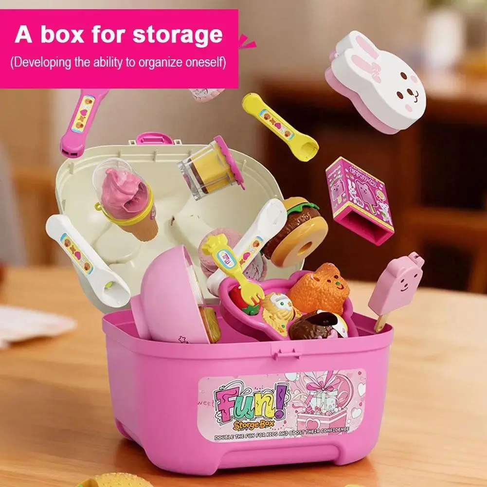 New 8PCS/Set Simulation Food Feeding Toys with Storage Box - Sweet Rice Ball Pudding Feeding Toy Kids Role Play Early Education