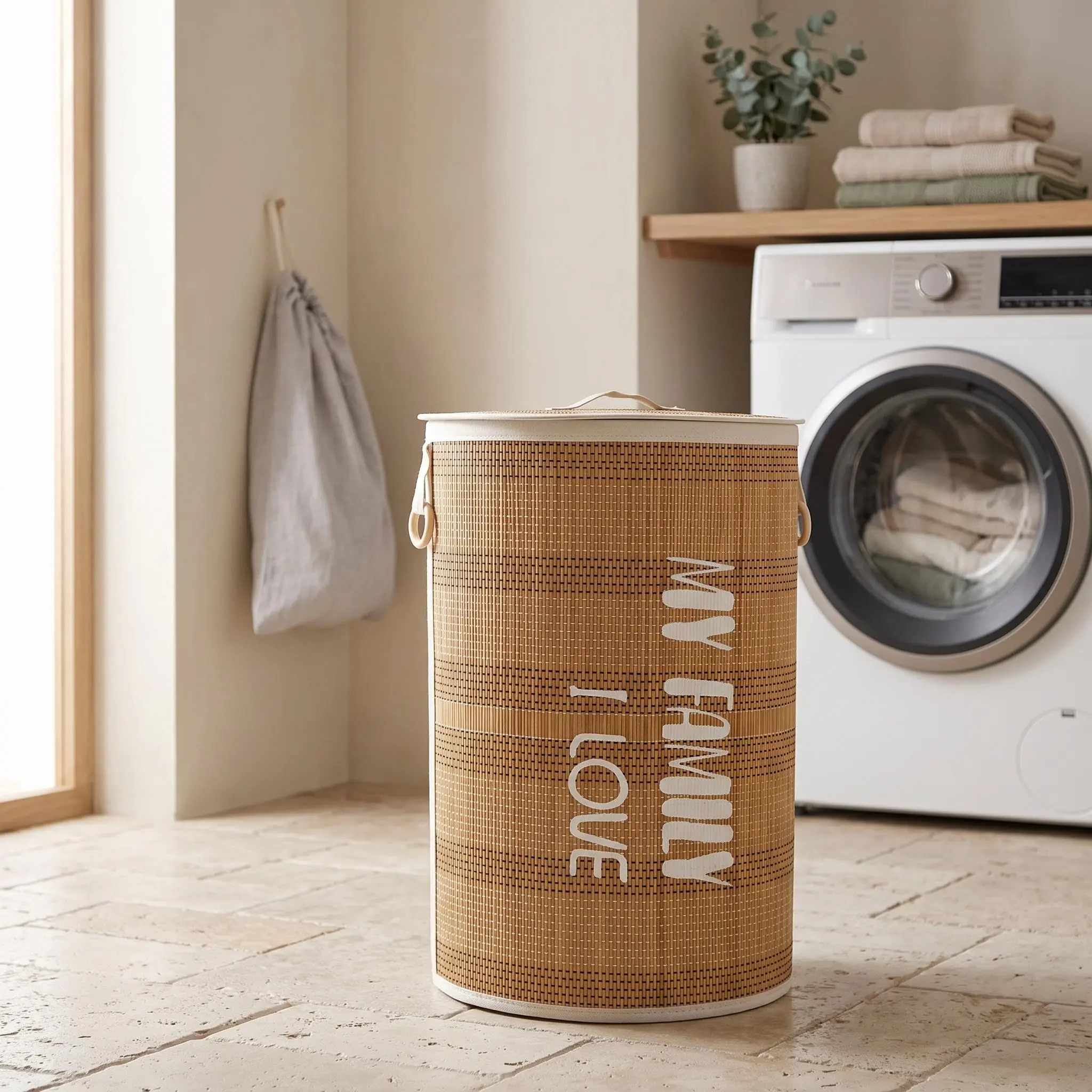 GARVEE Foldable Laundry Hamper with Lid, 22 Gallon (100 L) Capacity, Durable and Spacious Laundry Basket for Home Organization