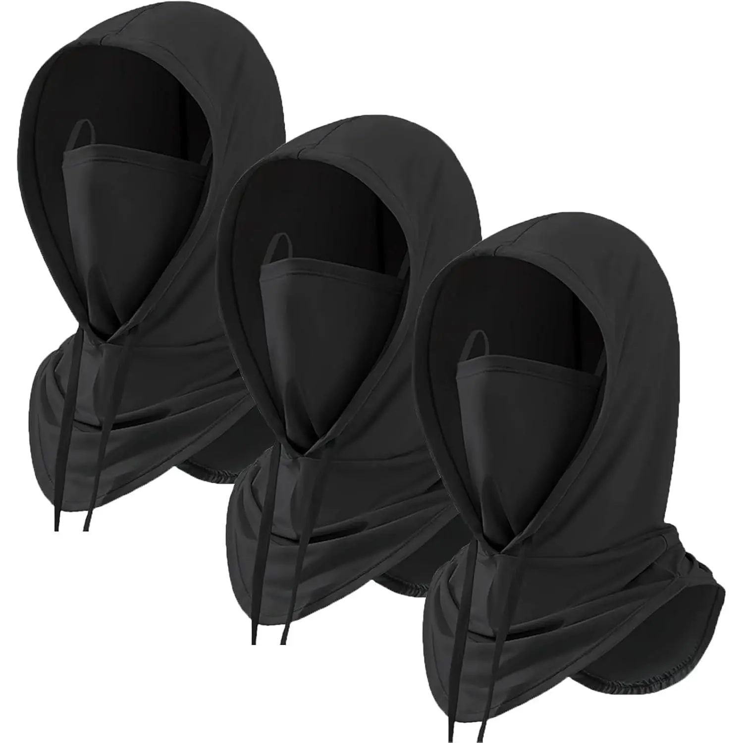 Men's 3-Pack Cooling Breathable Balaclava Headgear Set - Full Face Cover Festive & Casual Masks, Sun UV Protection, Motorcycle Gear, Men's Accessories for Offroad Hiking, Festive Masks