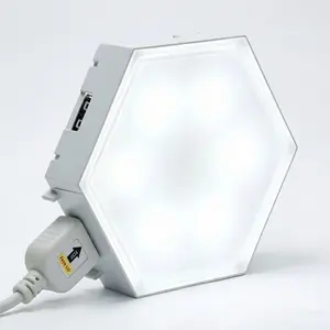 Modular Hexagonal LED Decorative Wall Lamp, Touch Control Adjustable Light, USB Powered, Ideal for Game Room, Bedroom, Living Room, Holiday Gift