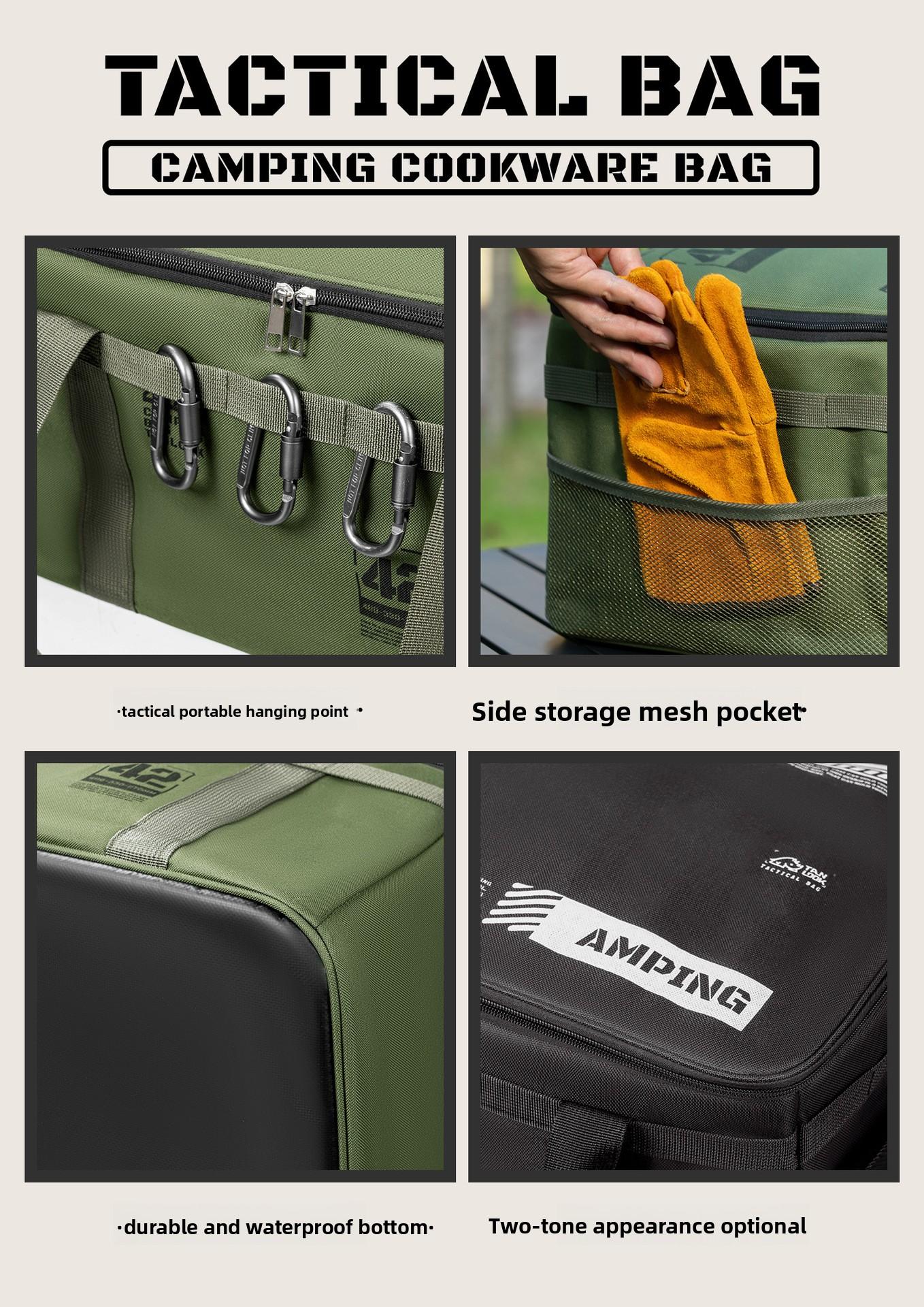 Outdoor camping insulated bag, thickened Oxford cloth storage bag, insulated and cold-keeping large-capacity lunch bag