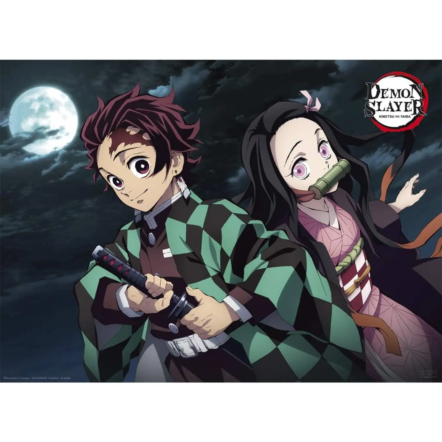 ABYSTYLE Demon Slayer Kimetsu No Yaiba Tanjiro & Nezuko Poster  Features Tanjiro and Nezuko Anime Manga Wall Art Prints for Bedroom Office Room Decor