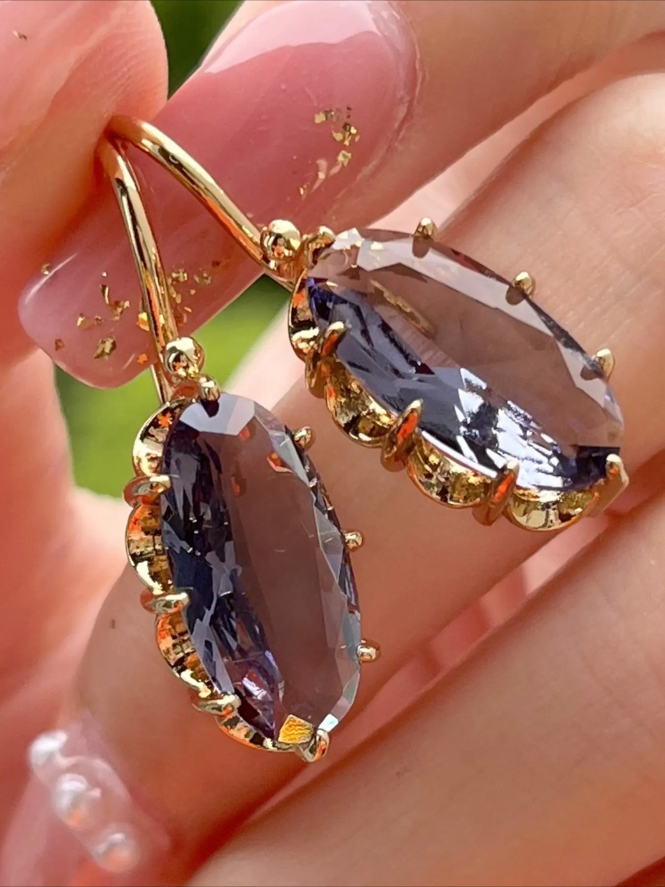 1 Pair Fashion Cubic Zirconia Retro Court Color Stone Series Octopus Clasp Earrings Ear Hooks
